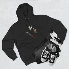 Fleece Hoodie - Michael Myers Middle Finger Design on front