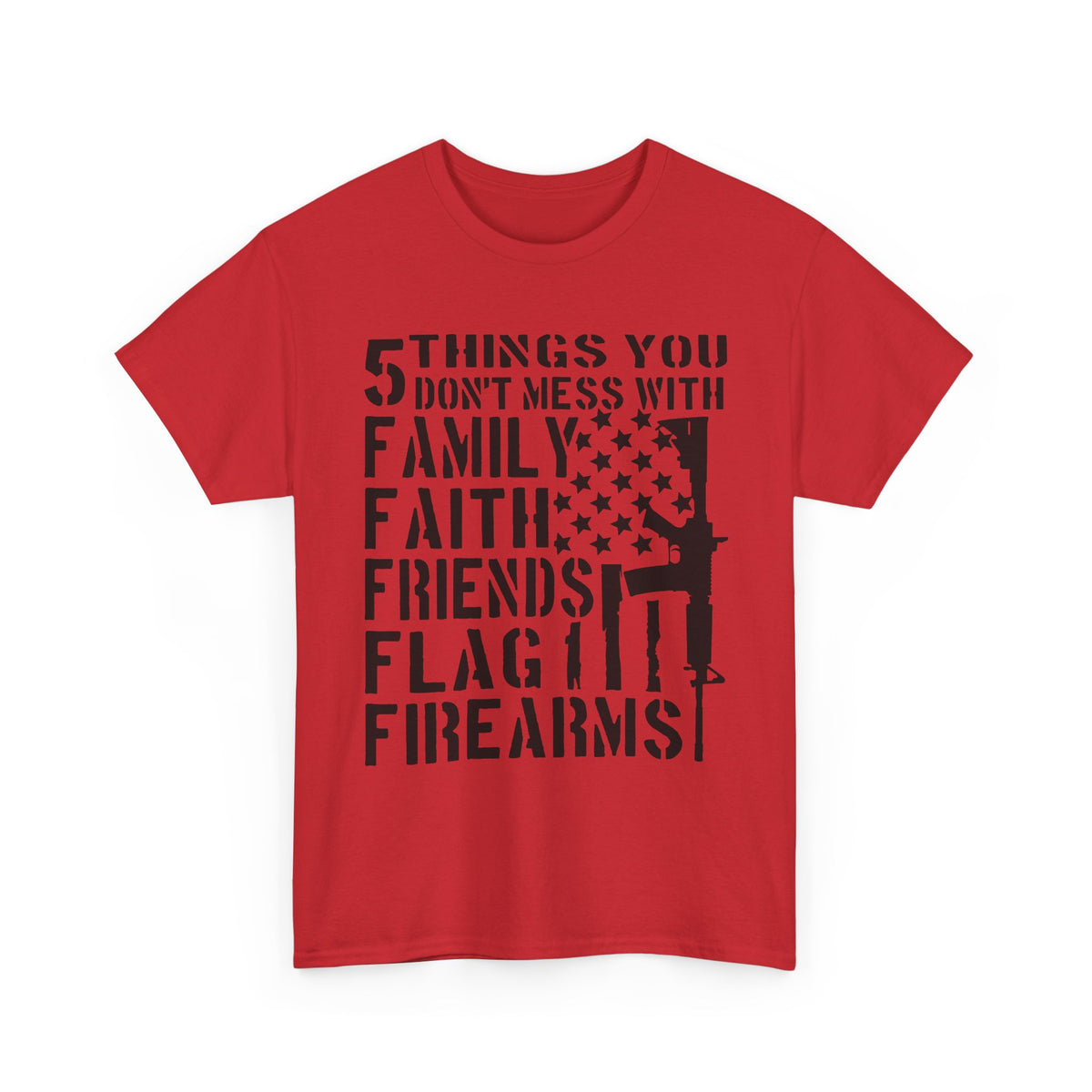 Unisex Heavy Cotton Tee with Patriotic Design