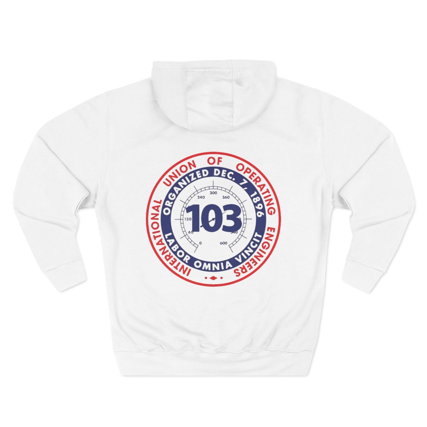 Union Pride Three-Panel Fleece Hoodie - Perfect Workwear, Gift for Union Members, Cozy Casual Style, Winter Apparel, Celebration of Labor