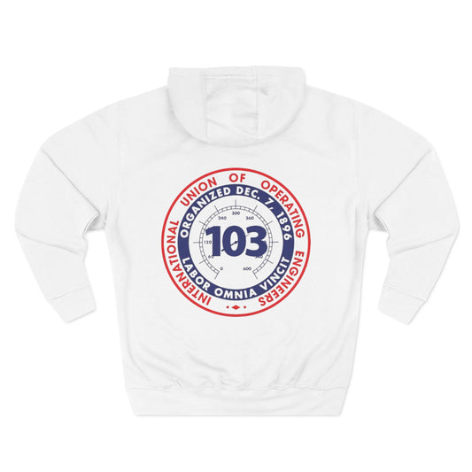 Union Pride Three-Panel Fleece Hoodie - Perfect Workwear, Gift for Union Members, Cozy Casual Style, Winter Apparel, Celebration of Labor