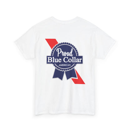 Proud Blue Collar Unisex Heavy Cotton Tee, Casual T-Shirt