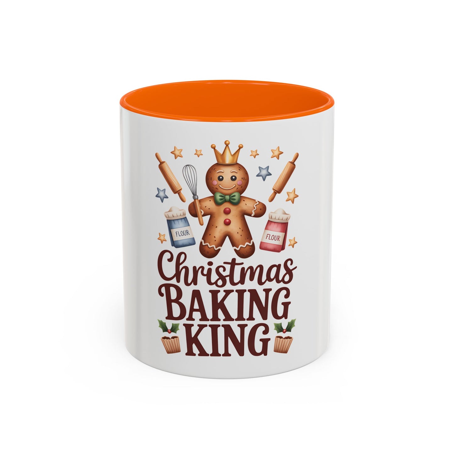 Christmas Baking King Mug — Gingerbread Chef Holiday Coffee Cup (11/15 oz)