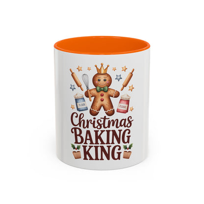 Christmas Baking King Mug — Gingerbread Chef Holiday Coffee Cup (11/15 oz)