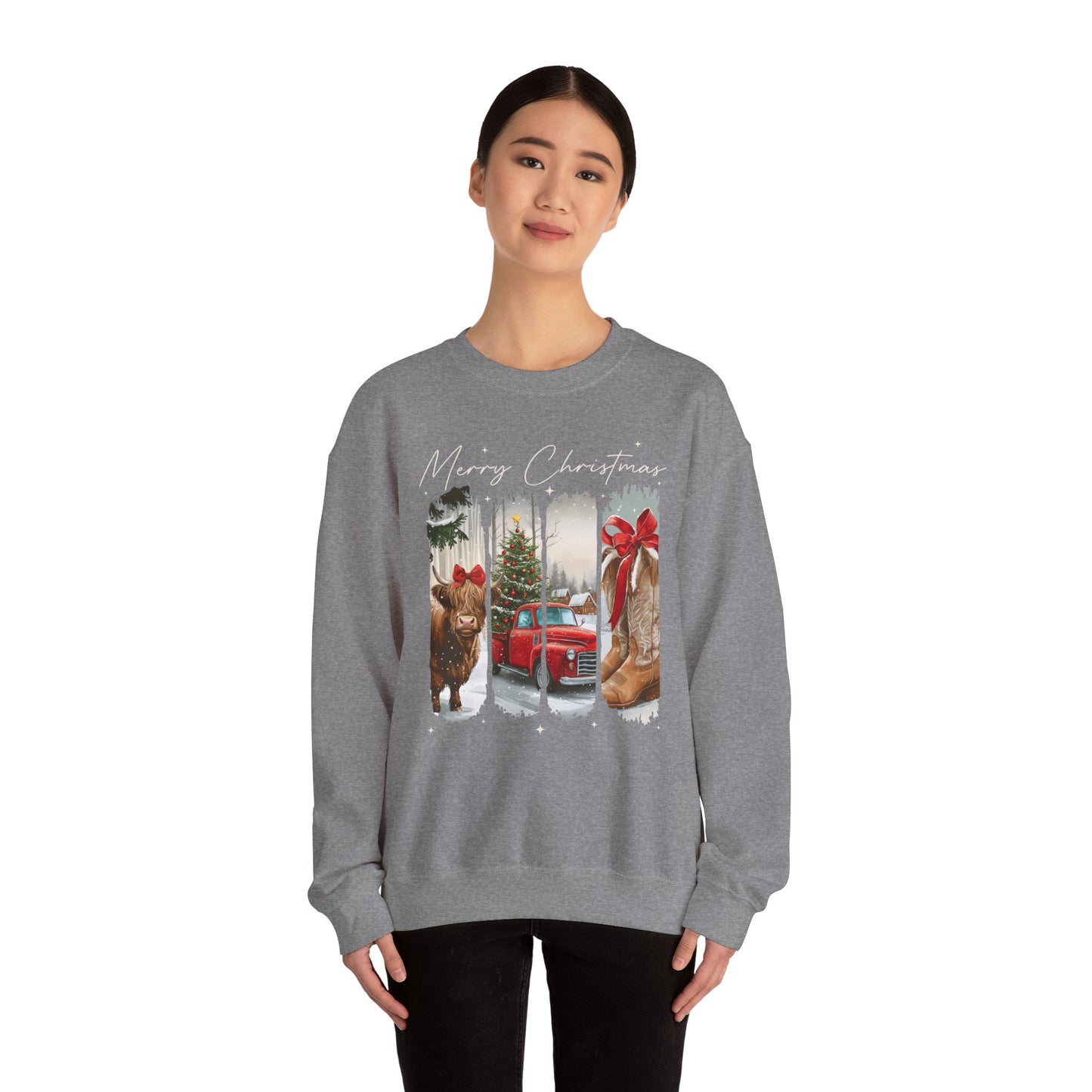 Vintage Cowgirl Highland Cow Sweatshirt