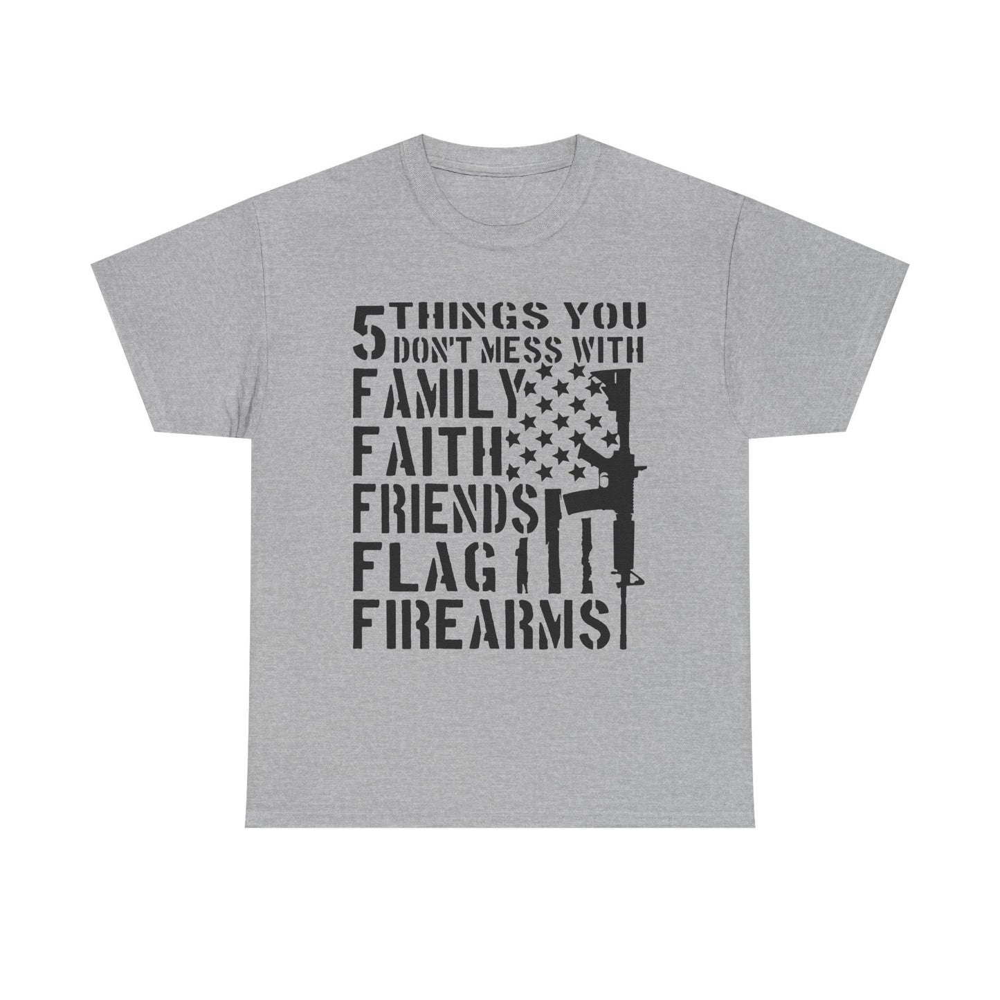 Unisex Heavy Cotton Tee with Patriotic Design