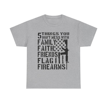 Unisex Heavy Cotton Tee with Patriotic Design