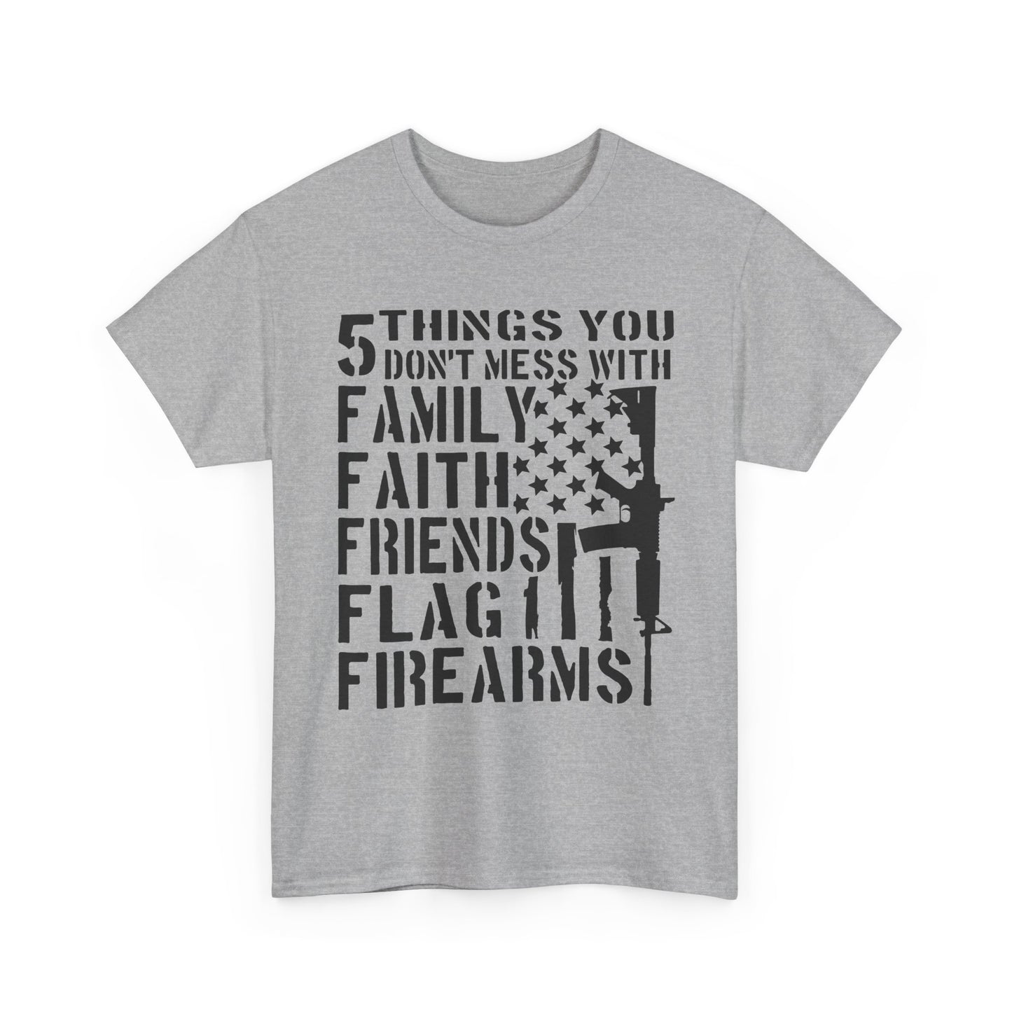 Unisex Heavy Cotton Tee with Patriotic Design