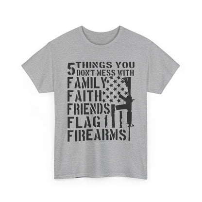 Unisex Heavy Cotton Tee with Patriotic Design