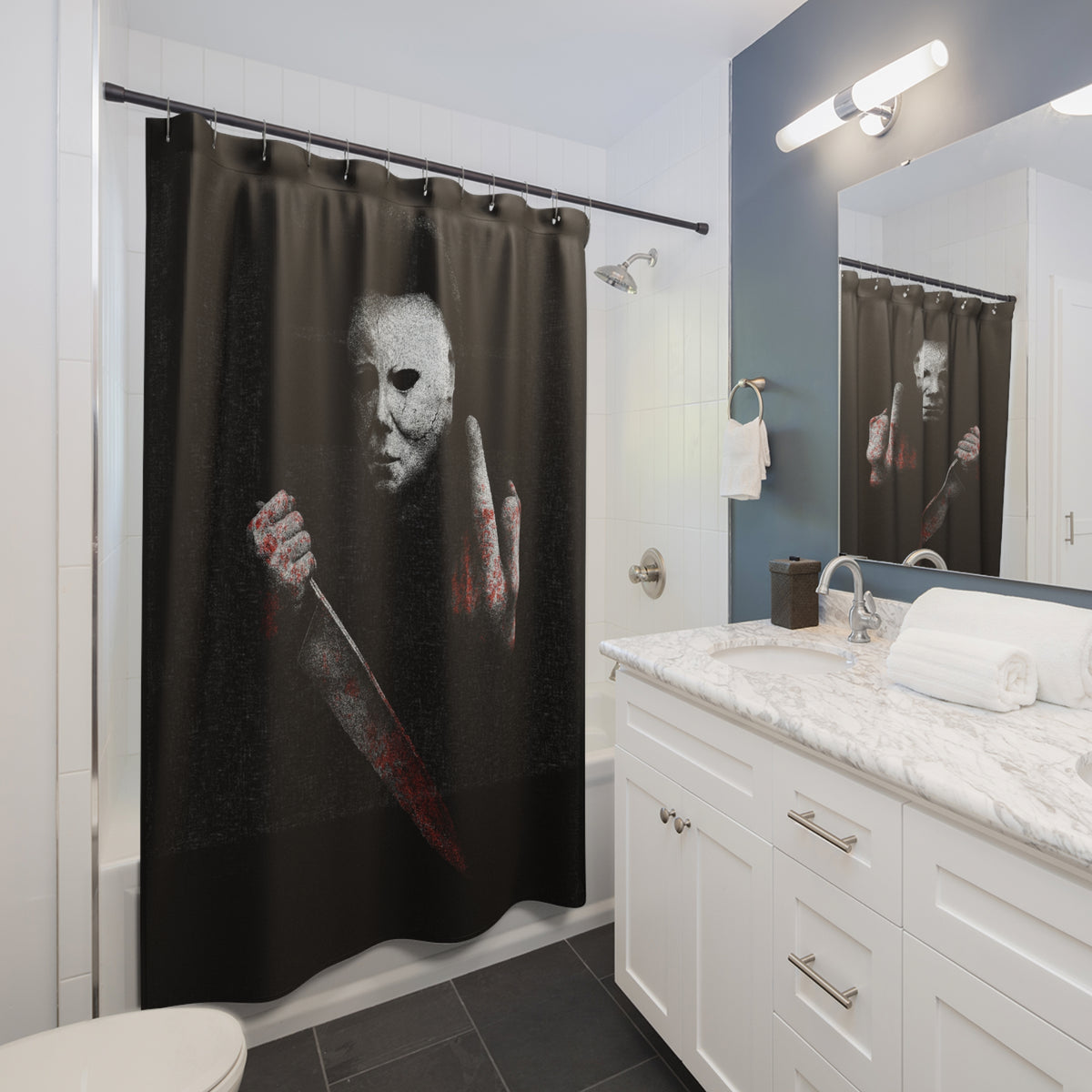 Horror Movie Shower Curtain - Michael Myers Design