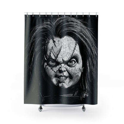 Horror Movie Shower Curtain - CHUCKY Design
