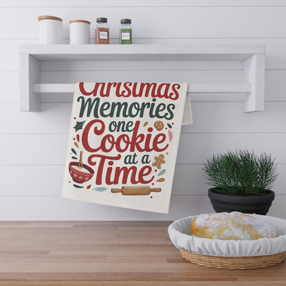 Baking Christmas Memories One Cookie at a Time Tea Towel