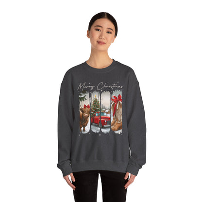 Vintage Cowgirl Highland Cow Sweatshirt