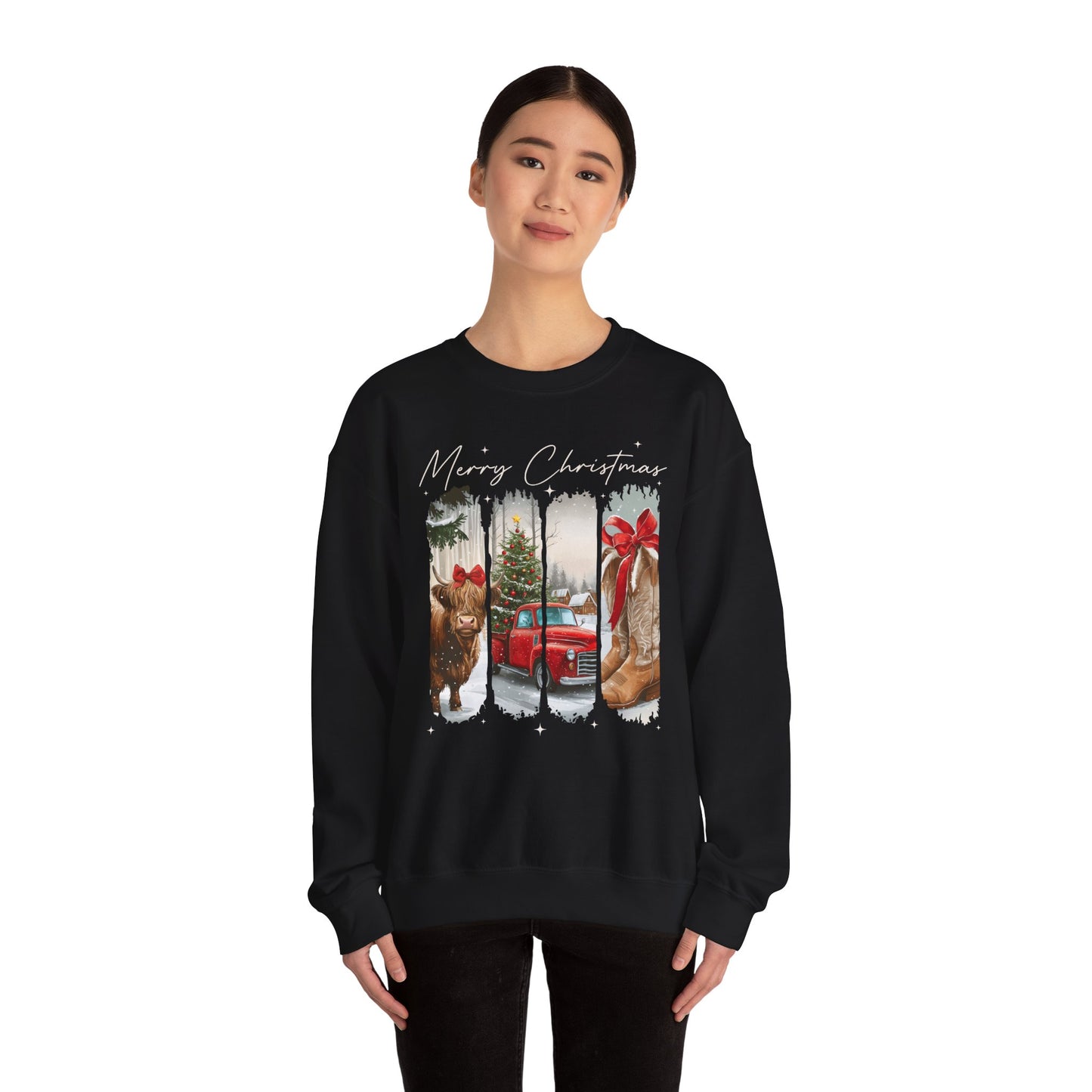 Vintage Cowgirl Highland Cow Sweatshirt