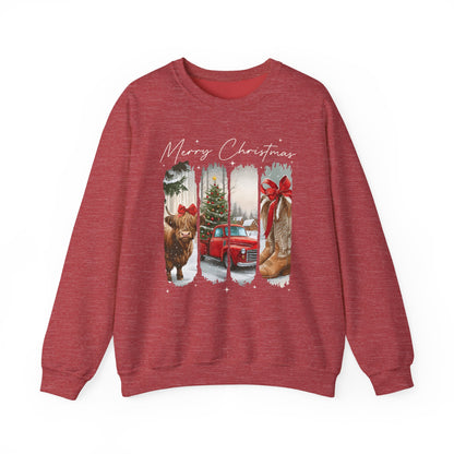 Vintage Cowgirl Highland Cow Sweatshirt