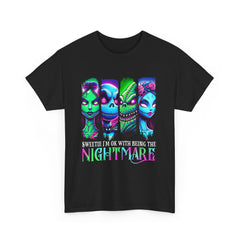 Colorful Nightmare Themed Tee, Fun Halloween T-Shirt