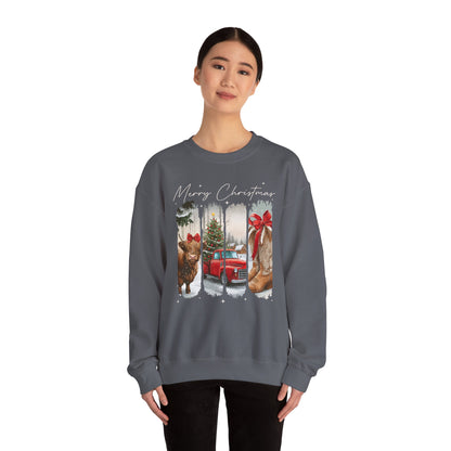 Vintage Cowgirl Highland Cow Sweatshirt