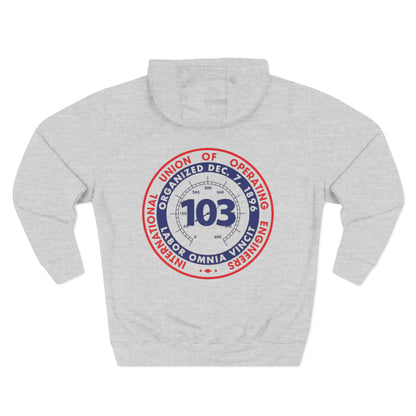 Union Pride Three-Panel Fleece Hoodie - Perfect Workwear, Gift for Union Members, Cozy Casual Style, Winter Apparel, Celebration of Labor