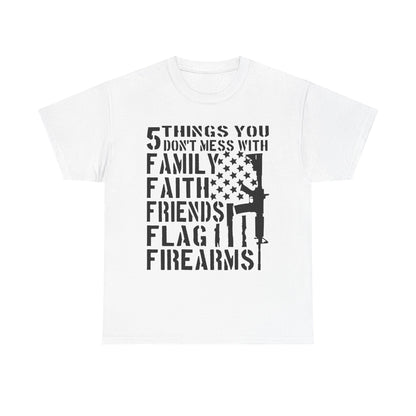 Unisex Heavy Cotton Tee with Patriotic Design