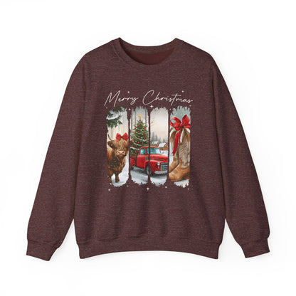 Vintage Cowgirl Highland Cow Sweatshirt
