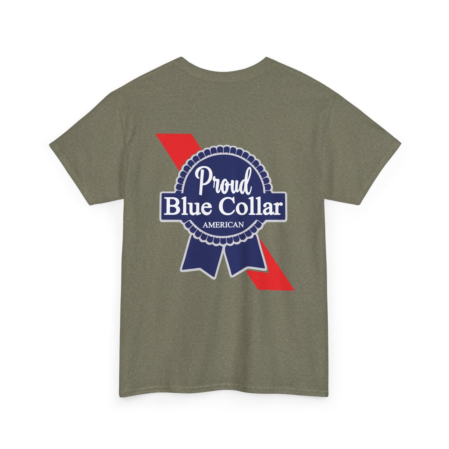 Proud Blue Collar Unisex Heavy Cotton Tee, Casual T-Shirt