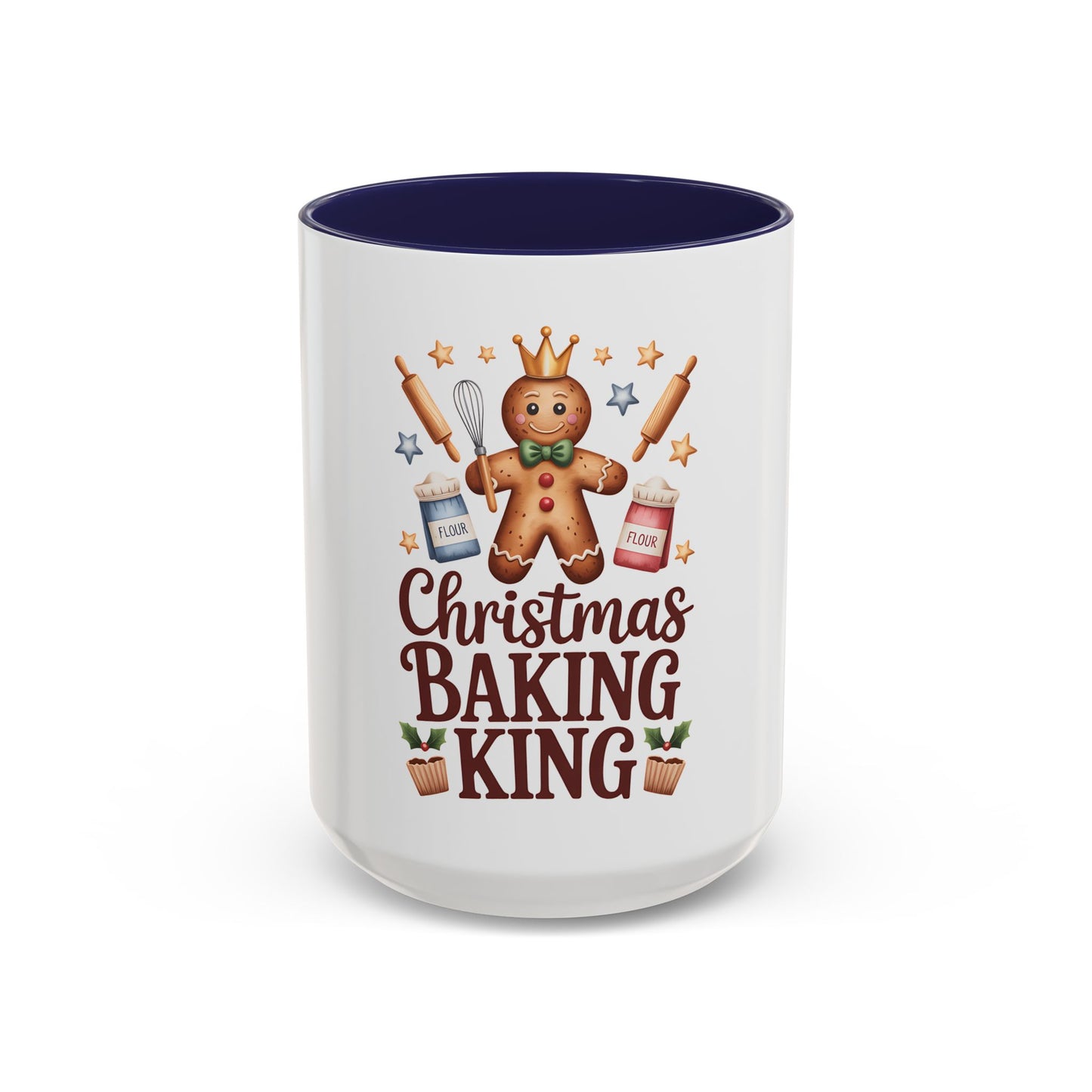 Christmas Baking King Mug — Gingerbread Chef Holiday Coffee Cup (11/15 oz)