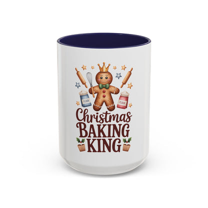Christmas Baking King Mug — Gingerbread Chef Holiday Coffee Cup (11/15 oz)