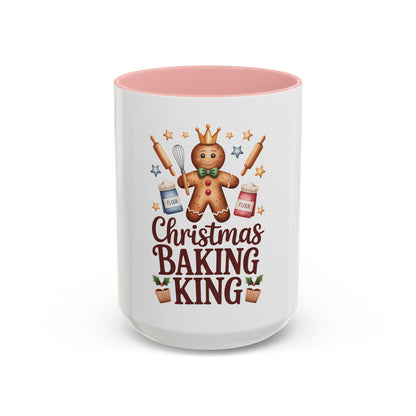 Christmas Baking King Mug — Gingerbread Chef Holiday Coffee Cup (11/15 oz)