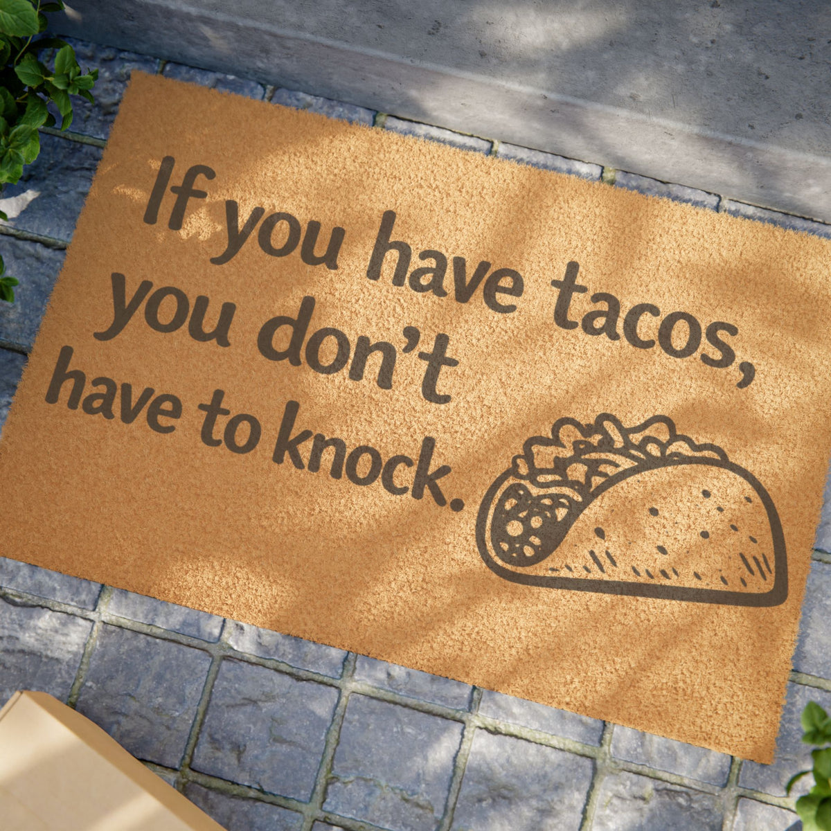 Doormat – "If You Have Tacos, You Don't Have to Knock" Funny Taco Welcome Mat