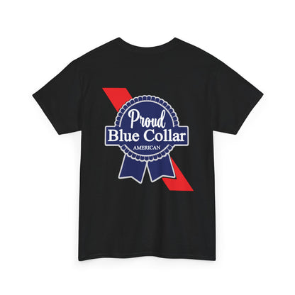 Proud Blue Collar Unisex Heavy Cotton Tee, Casual T-Shirt