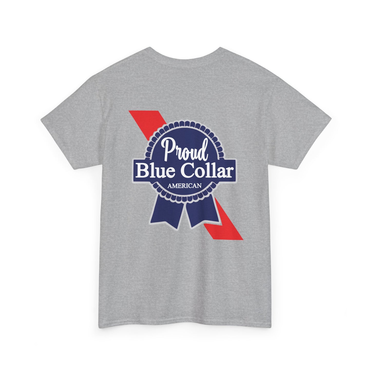 Proud Blue Collar Unisex Heavy Cotton Tee, Casual T-Shirt