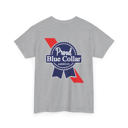 Proud Blue Collar Unisex Heavy Cotton Tee, Casual T-Shirt