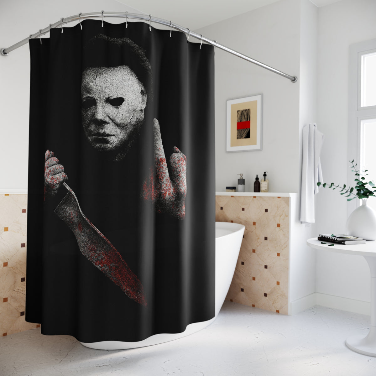 Horror Movie Shower Curtain - Michael Myers Design