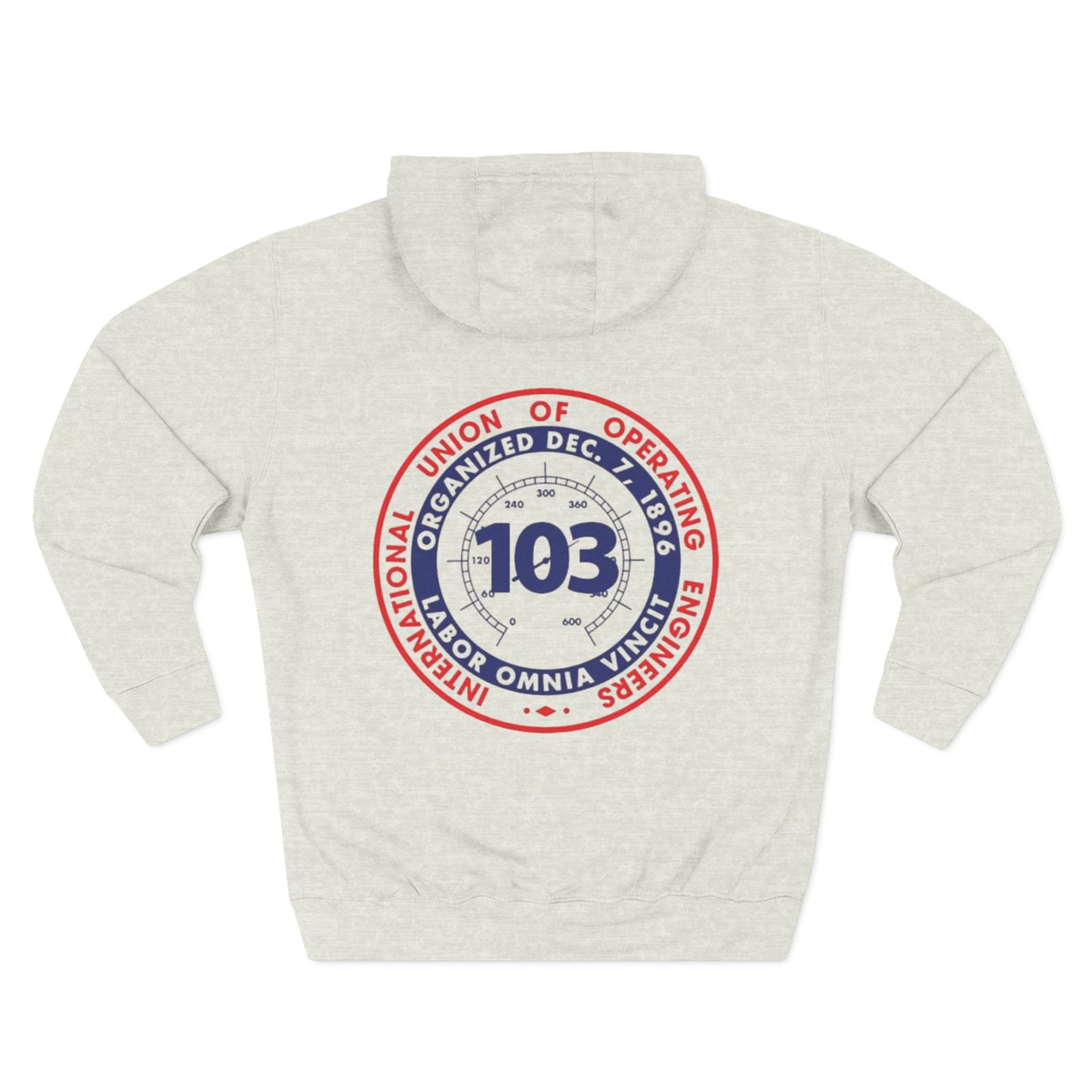 Union Pride Three-Panel Fleece Hoodie - Perfect Workwear, Gift for Union Members, Cozy Casual Style, Winter Apparel, Celebration of Labor