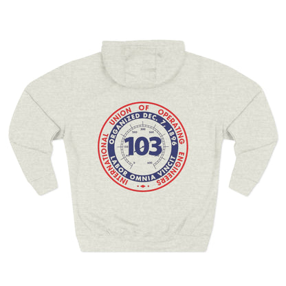 Union Pride Three-Panel Fleece Hoodie - Perfect Workwear, Gift for Union Members, Cozy Casual Style, Winter Apparel, Celebration of Labor