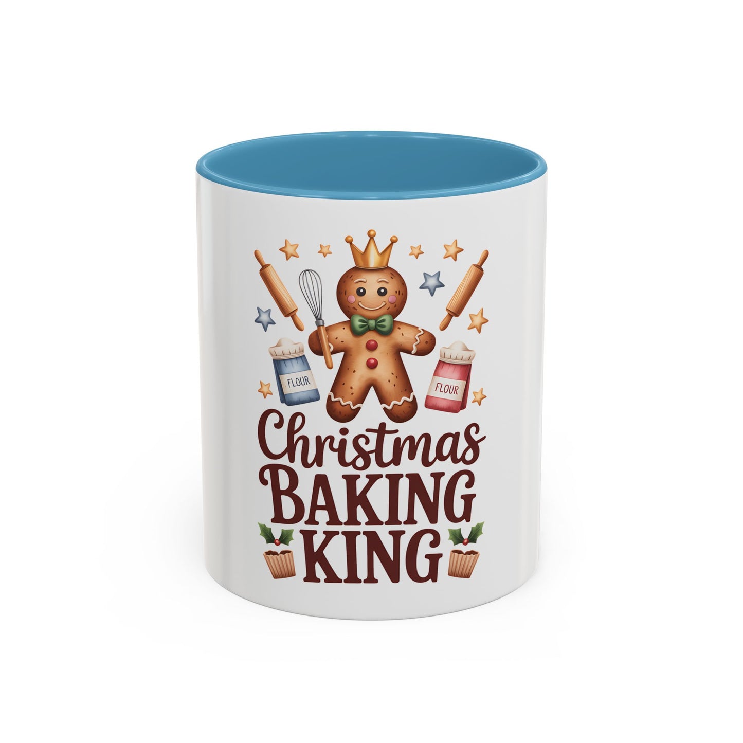 Christmas Baking King Mug — Gingerbread Chef Holiday Coffee Cup (11/15 oz)