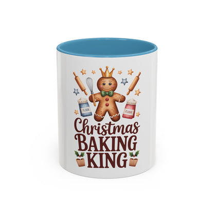 Christmas Baking King Mug — Gingerbread Chef Holiday Coffee Cup (11/15 oz)