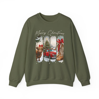 Vintage Cowgirl Highland Cow Sweatshirt