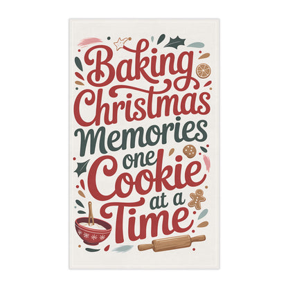Baking Christmas Memories One Cookie at a Time Tea Towel