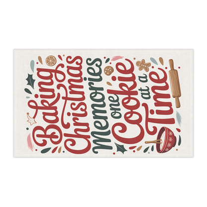Baking Christmas Memories One Cookie at a Time Tea Towel