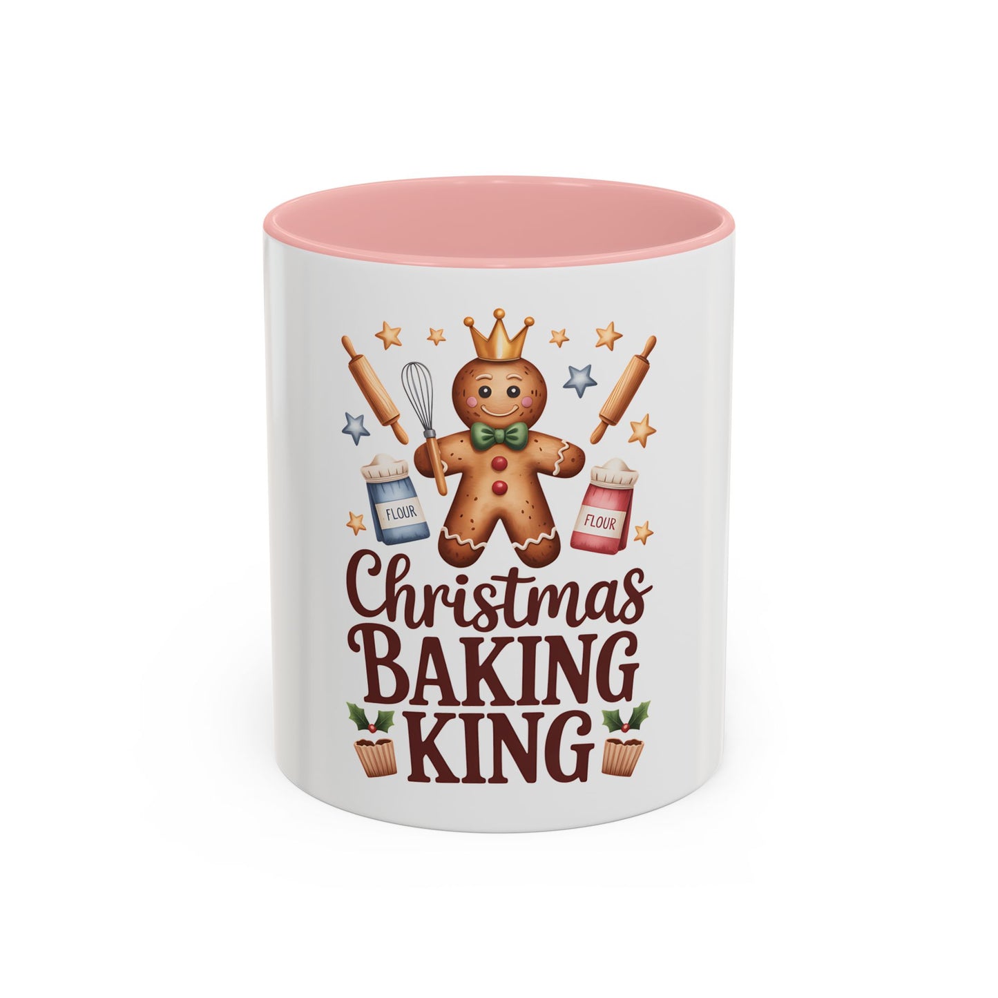 Christmas Baking King Mug — Gingerbread Chef Holiday Coffee Cup (11/15 oz)