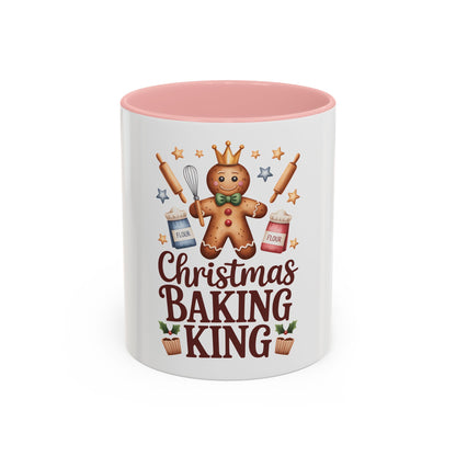 Christmas Baking King Mug — Gingerbread Chef Holiday Coffee Cup (11/15 oz)