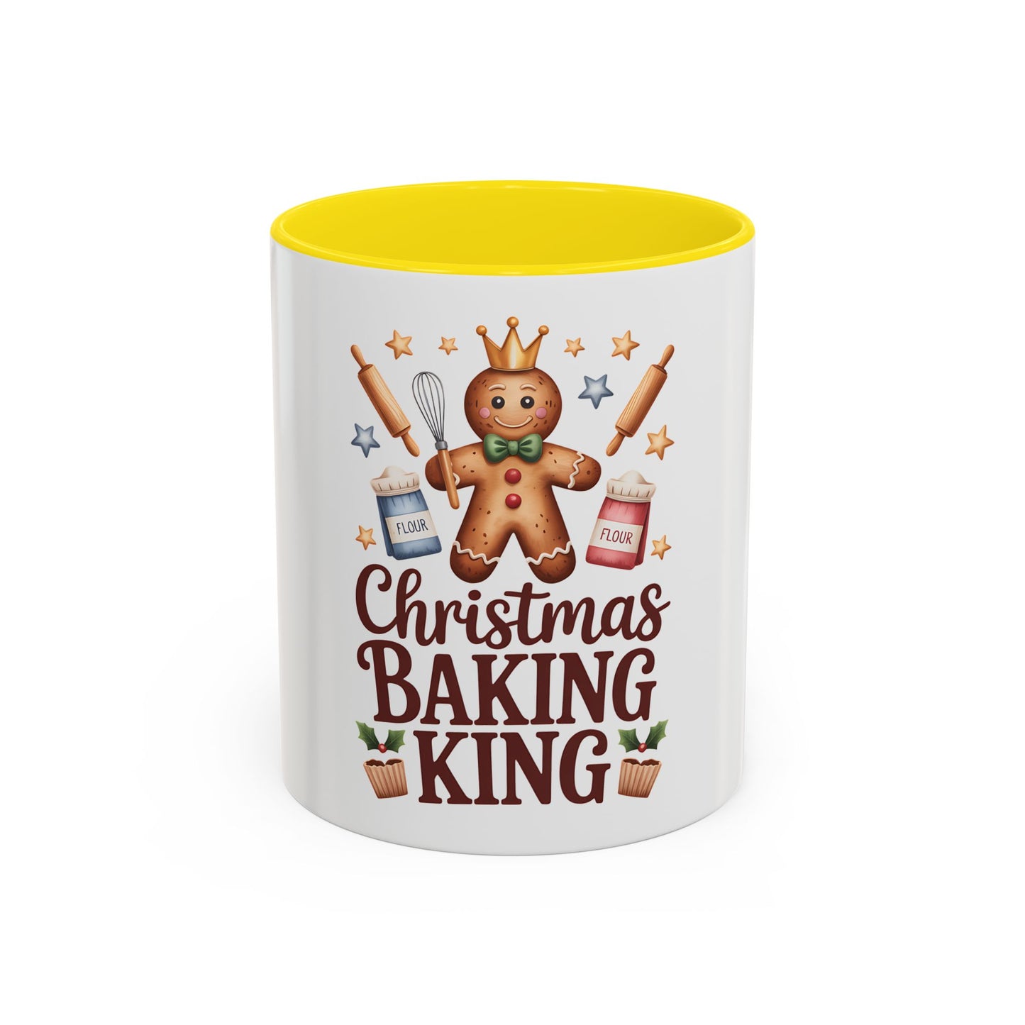 Christmas Baking King Mug — Gingerbread Chef Holiday Coffee Cup (11/15 oz)
