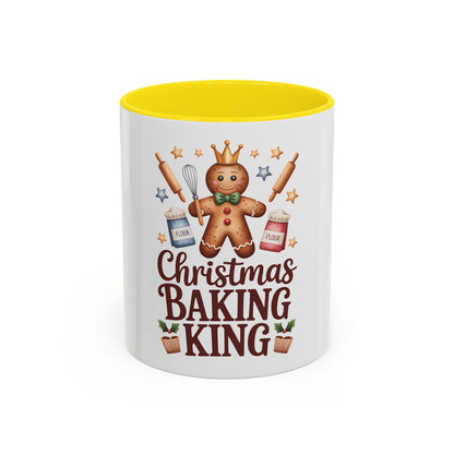 Christmas Baking King Mug — Gingerbread Chef Holiday Coffee Cup (11/15 oz)