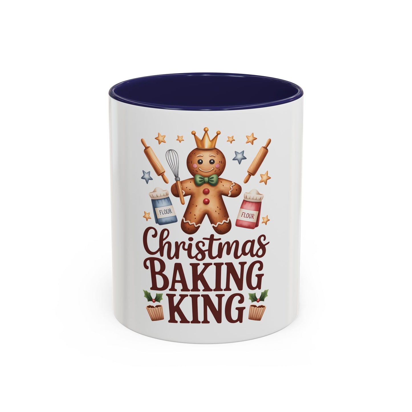 Christmas Baking King Mug — Gingerbread Chef Holiday Coffee Cup (11/15 oz)