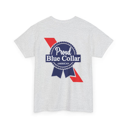 Proud Blue Collar Unisex Heavy Cotton Tee, Casual T-Shirt