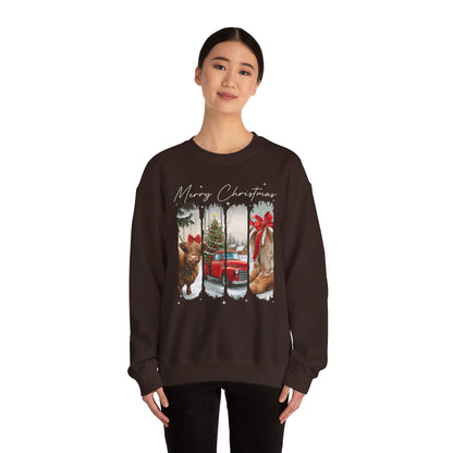 Vintage Cowgirl Highland Cow Sweatshirt