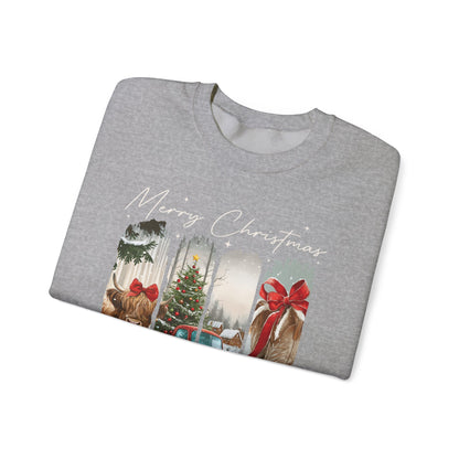 Vintage Cowgirl Highland Cow Sweatshirt