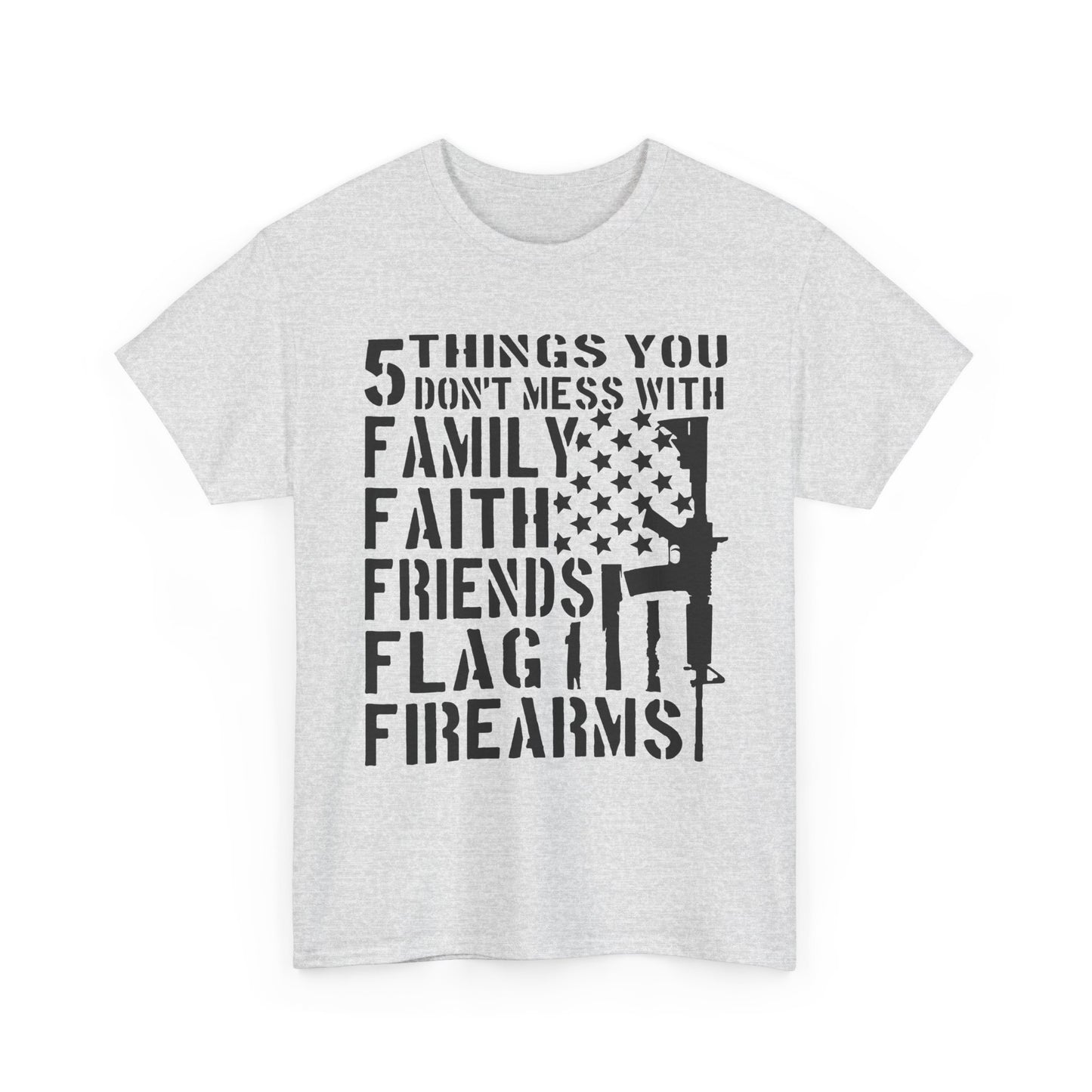 Unisex Heavy Cotton Tee with Patriotic Design