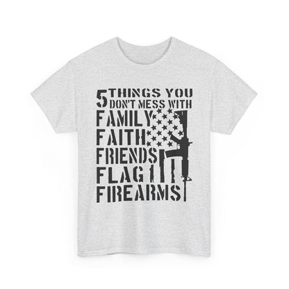 Unisex Heavy Cotton Tee with Patriotic Design