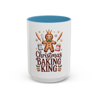Christmas Baking King Mug — Gingerbread Chef Holiday Coffee Cup (11/15 oz)